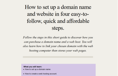 Porfolio: How-to-set-up-a-website